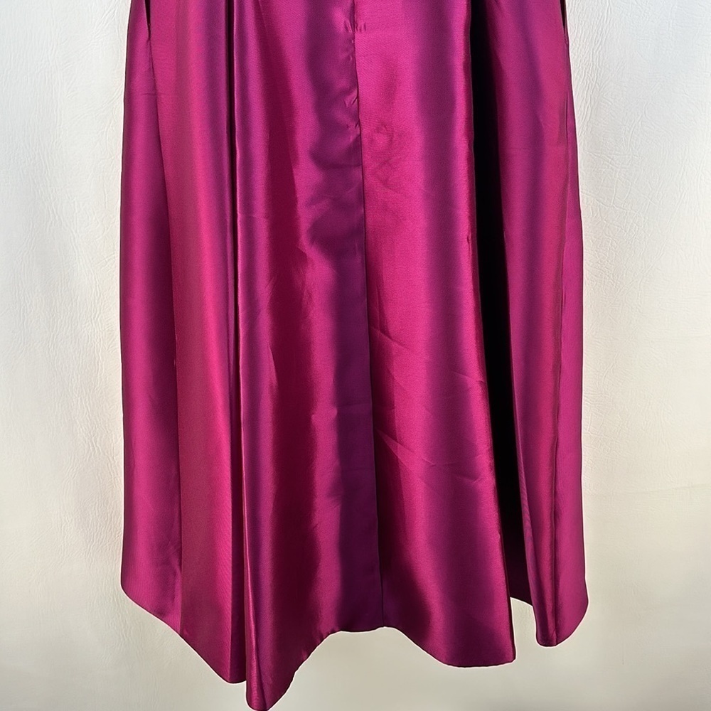 Tahari Sleeveless Satin High Low Maxi Dress - Picture 6 of 9